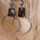Matte Silver Leo Drop Hoop