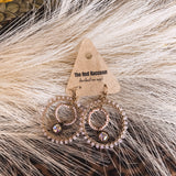 Blush Double Circle Earring