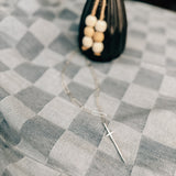 SS Paperclip Chain Cross Necklace
