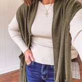 Rib Knit Crew Neck Pullover