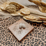 Pearl Crystal Peanut Post
