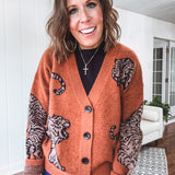 Almond On The Prowl Button Down Cardigan