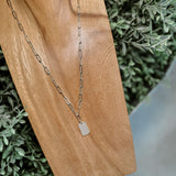 Pave Encrusted Tag Necklace