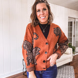 Almond On The Prowl Button Down Cardigan