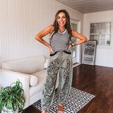 Floral Embroidered Twill Pant