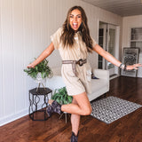 Sand Khaki Rolled Short Romper