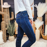 Dark Denim Long Length Slim Straight