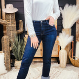 Dark Denim Long Length Slim Straight