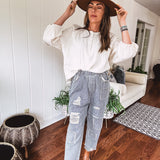 Soft Wash Long Sleeve Cotton Gauze Top