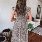 Simply Wild Button V Midi Dress