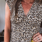Simply Wild Button V Midi Dress