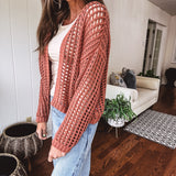 Must Have Mom Crop Crochet Cardigan