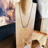 Your Arrow Triple Turquoise Engraved Necklace