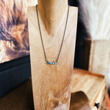 Your Arrow Triple Turquoise Engraved Necklace