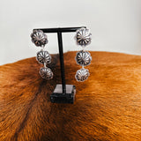 Concho Triple Drop Earring