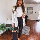 Wheat Floral Plaid Mix & Match Shacket