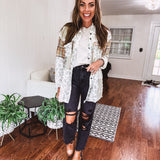 Wheat Floral Plaid Mix & Match Shacket