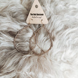 LARGE GOLD CRYSTAL TEARDROP EARRING