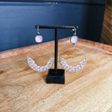 Lavender Delight Drop Circle Bead Earring