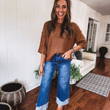 Half Sleeve Knitted Boxy Sweater