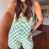 Evergreen Check Romper