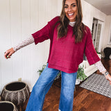 Half Sleeve Knitted Boxy Sweater