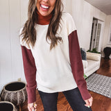 Earthtones Colorblock Knit High Neck Sweater