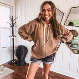Patchwork Cable Mix Hoodie