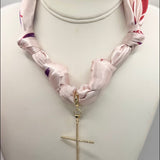 Cross Scarf Charm Necklace