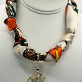Circle Pearl Scarf Necklace