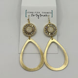 Abigail Gold Drop Hoop
