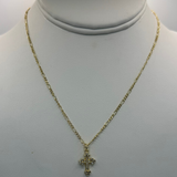 Cluster Cross Inlay Necklace