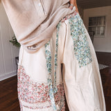 Oatmeal Floral Patchwork Jogger