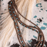 Western Nod Faux Triple Strand Necklace | 30"