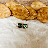 LUCKY GREEN LARGE POST EARRING