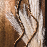 Wood + Gold Bead Necklace