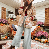 Taupe + Marsala Floral Jacket