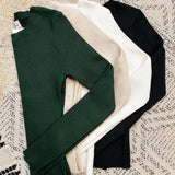 Rib Knit Crew Neck Pullover