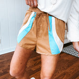 Brown Making Waves Runner Shorts