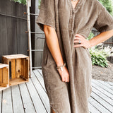 Ash Mineral Wash Cotton Gauze Dress
