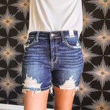 HW Destroyed Dark Shorts