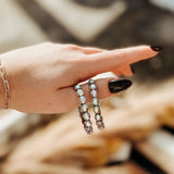Glam Girl Rhinestone Oval Hoop