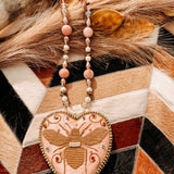 Bee A Lady, Bee a Legend Puff Heart Necklace