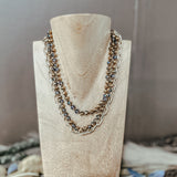 Double Glitz Chain Necklace