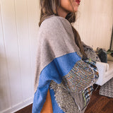 Grandma's Closet Mocha Patch & Sew Pullover