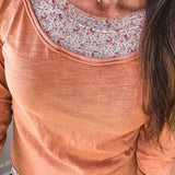 Double Up Washed Floral Mesh + Long Sleeve