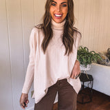 Cozy Loose Fit Turtleneck Pullover