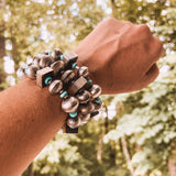 Saucer Square SS Stretch Bracelet