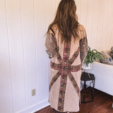 Brown Mineral Wash Paint Splatter Starburst Jacket