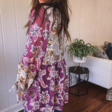 Mauve Wandering Woman Velvet Peplum Blouse